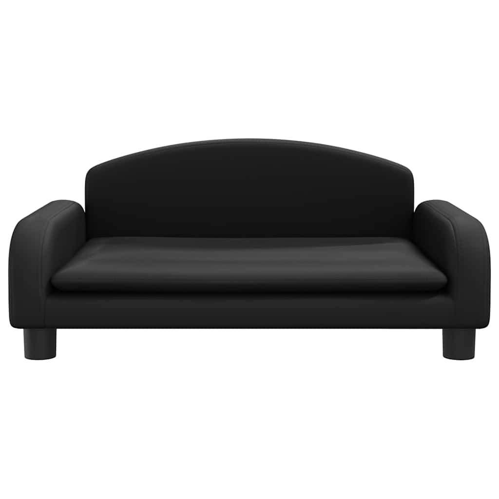 vidaXL Kindersofa Schwarz 70x45x30 cm Kunstleder