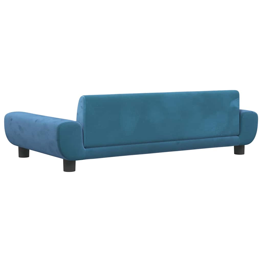 vidaXL Kindersofa Blau 100x54x33 cm Samt