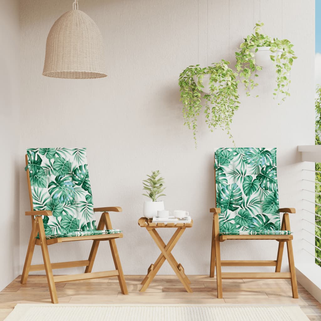 vidaXL Gartenstühle mit Kissen 2 Stk. Massivholz Teak