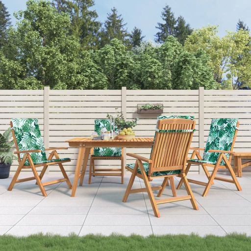 vidaXL Gartenstühle mit Kissen 2 Stk. Massivholz Teak