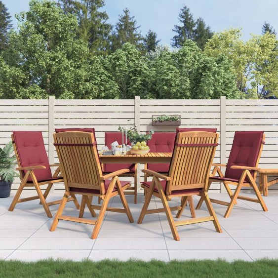 vidaXL Gartenstühle mit Kissen 2 Stk. Massivholz Teak