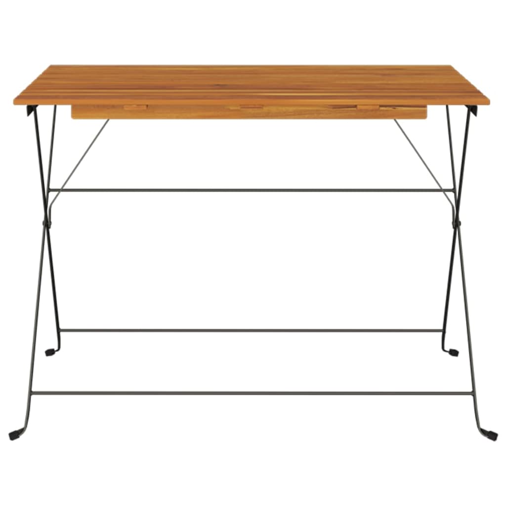 vidaXL Bistrotisch Klappbar 100x54x71 cm Massivholz Akazie und Stahl