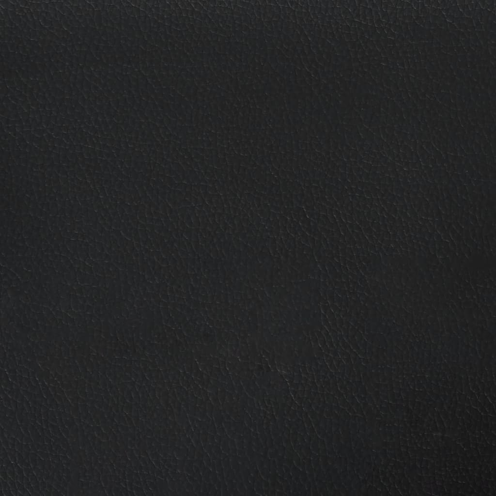 vidaXL Sessel mit Hocker Schwarz 60 cm Kunstleder