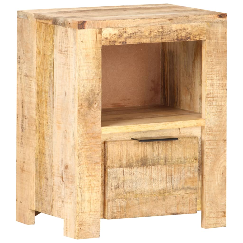 vidaXL Nachttisch 40x30x50 cm Raues Mangoholz
