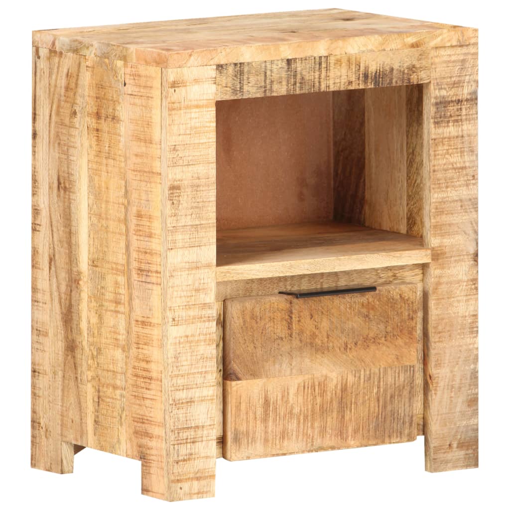 vidaXL Nachttisch 40x30x50 cm Raues Mangoholz