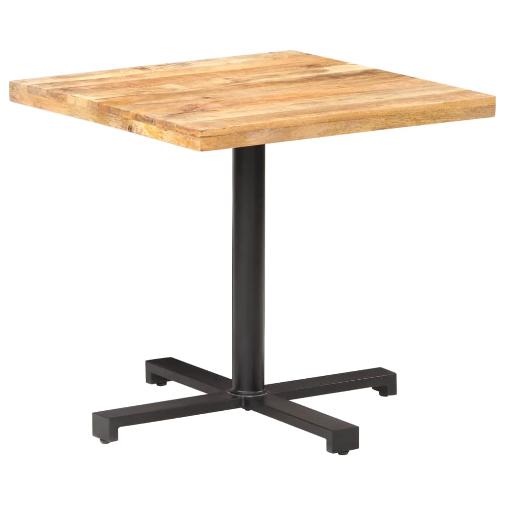 vidaXL Bistrotisch Quadratisch 50x50x75 cm Raues Mangoholz