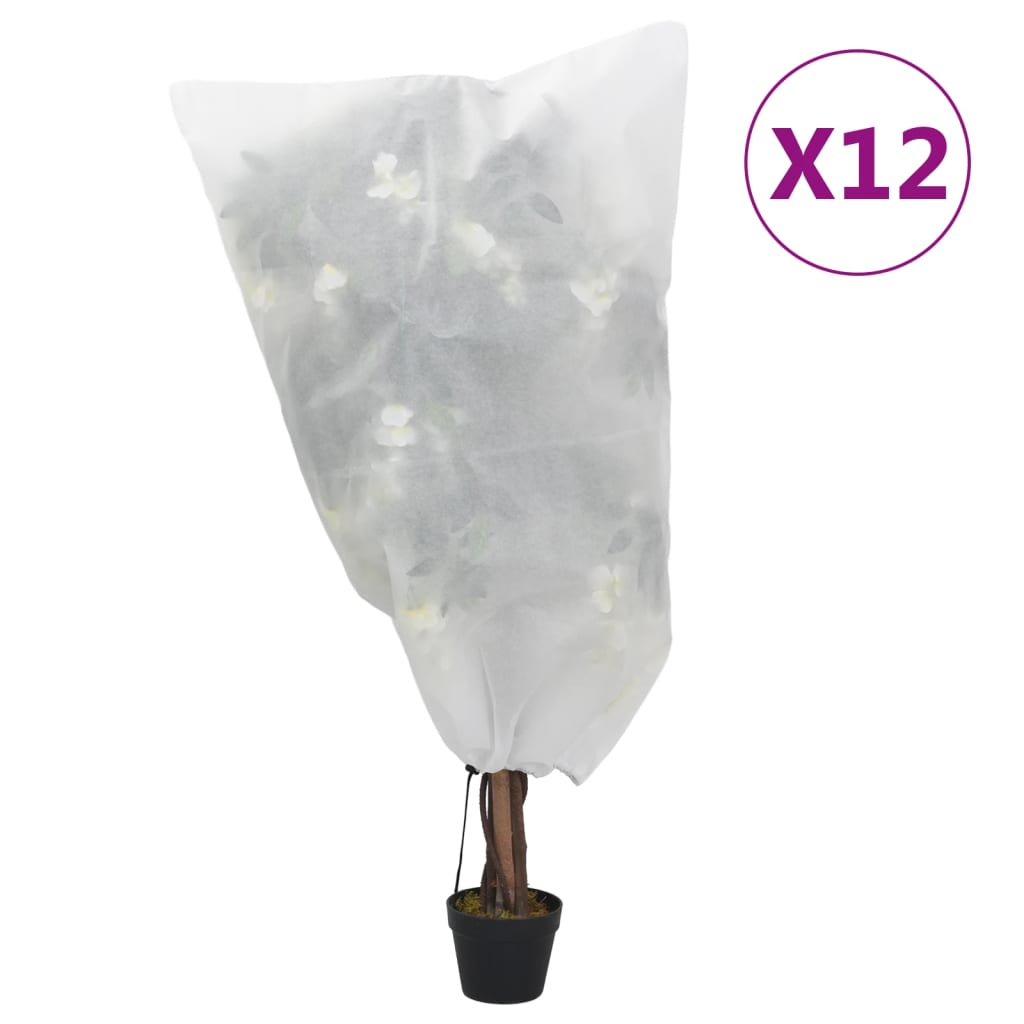 vidaXL Wintervlies mit Kordelzug 8 Stk. 70 g/m² 0,8x0,8 m
