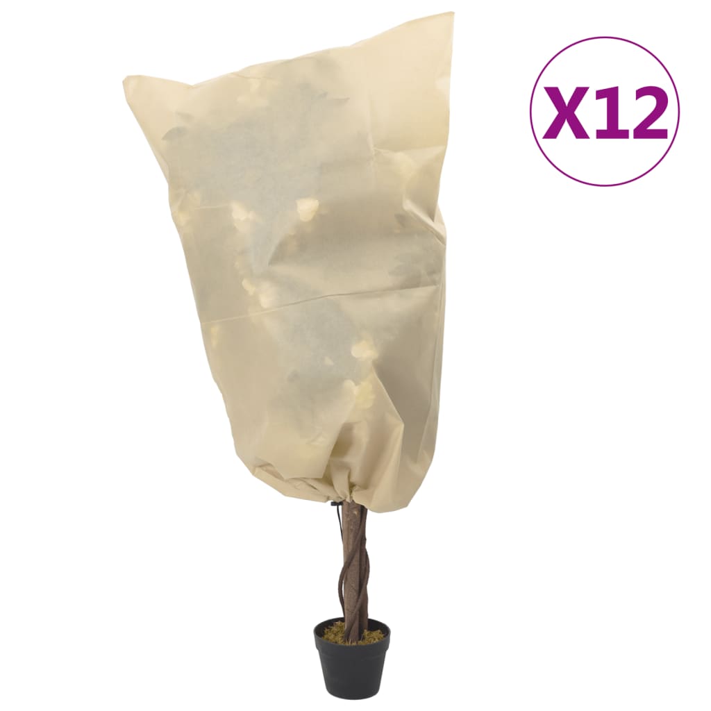 vidaXL Wintervlies mit Kordelzug 8 Stk. 70 g/m² 0,8x0,8 m