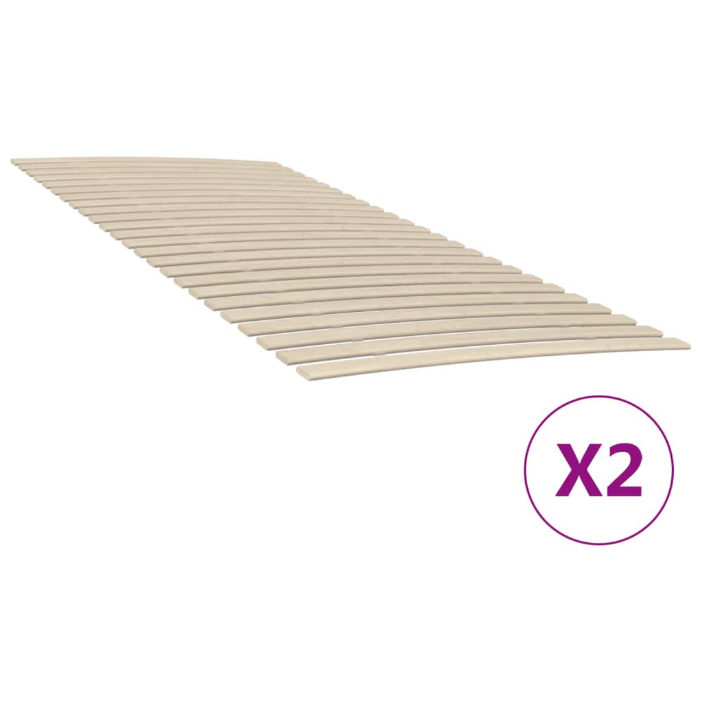 vidaXL Ersatz-Lattenrost mit 48 Latten 2 Stk. 70x200 cm