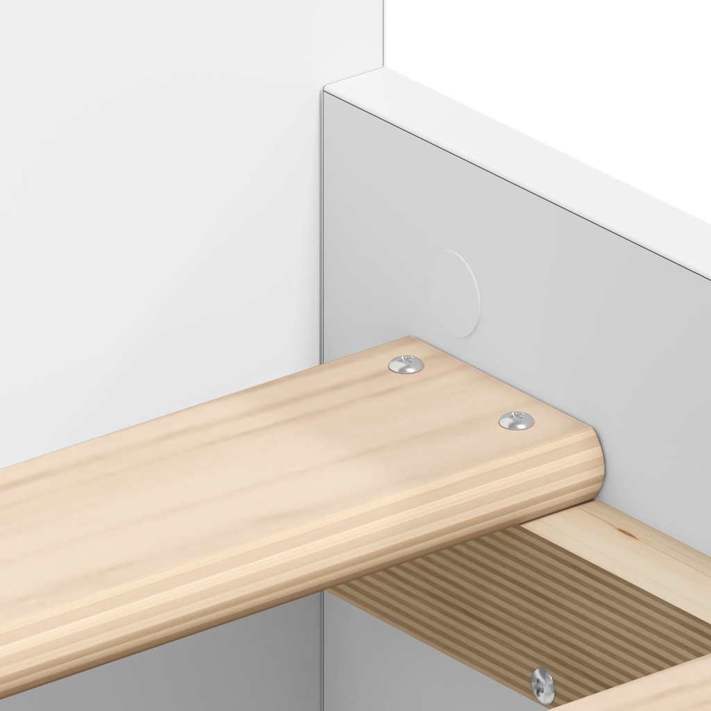 vidaXL Bettgestell mit Kopf- und Fußteil Weiß 100x200 cm