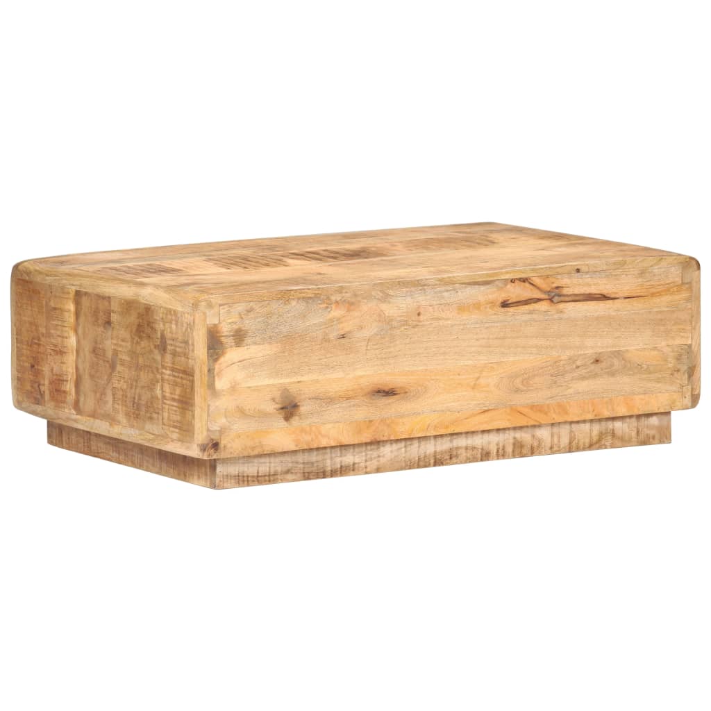vidaXL Couchtisch 90x60x29 cm Raues Mangoholz