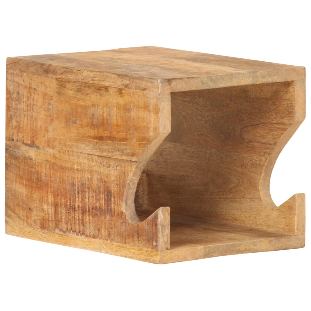 vidaXL Wand Fahrradträger 35x25x25 cm Raues Mango-Massivholz