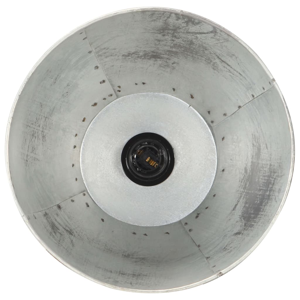 vidaXL Stehlampen 3 Stk. Silbern E27 Mango Massivholz