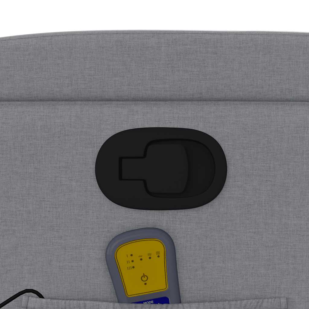 vidaXL Massage-Relaxsessel, hellgrauer Stoff