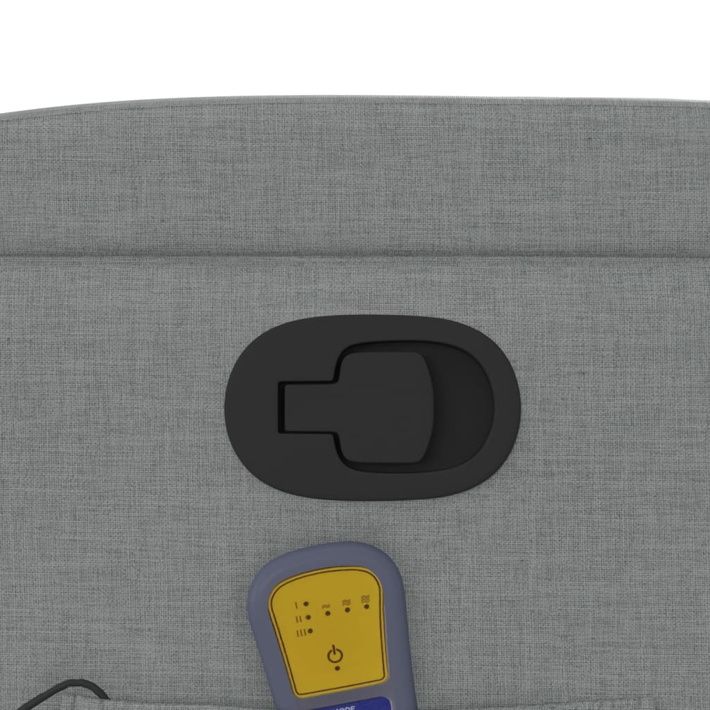 vidaXL Massage-Relaxsessel, hellgrauer Stoff