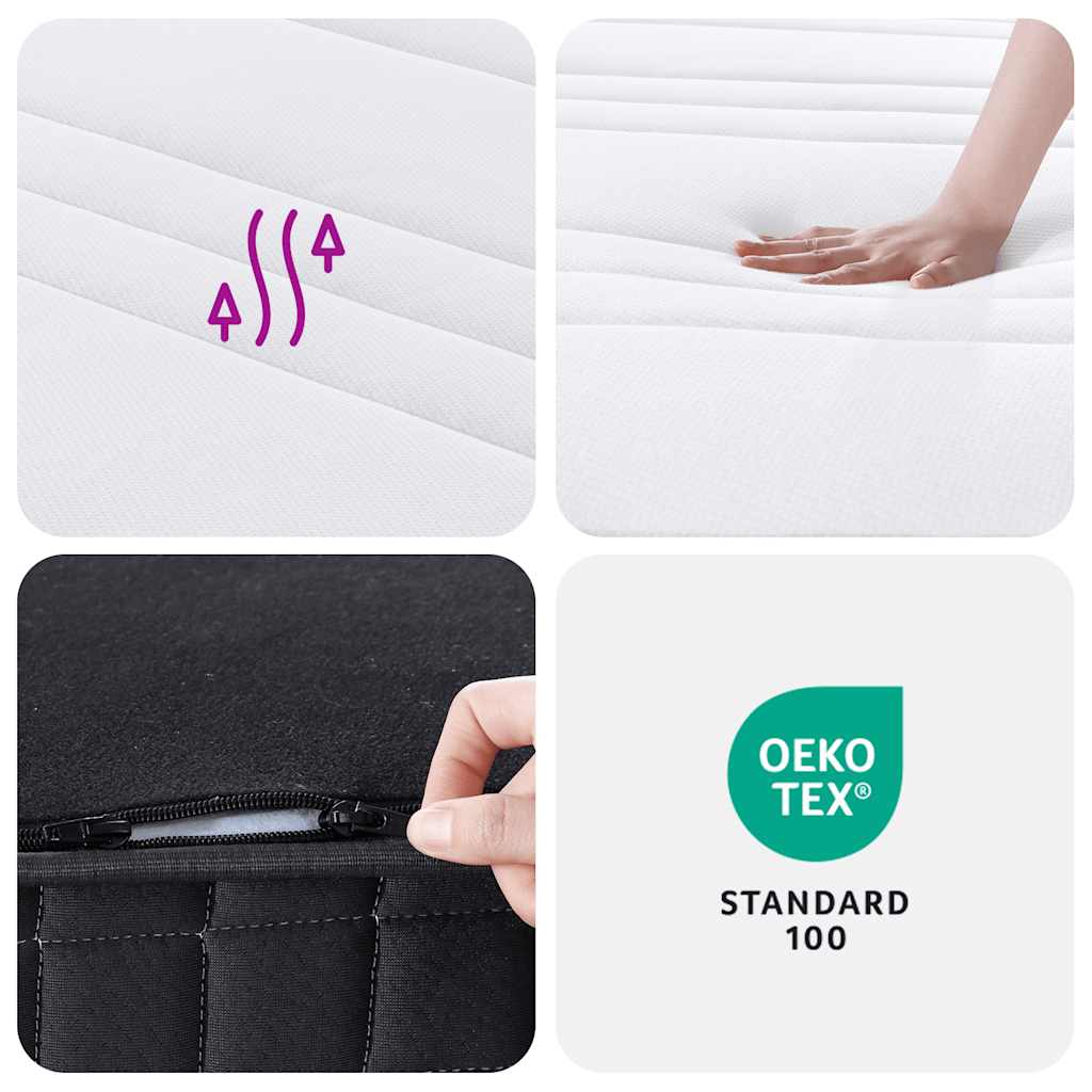 vidaXL Matratze Bonnell-Federkern Mittel 120x200 cm