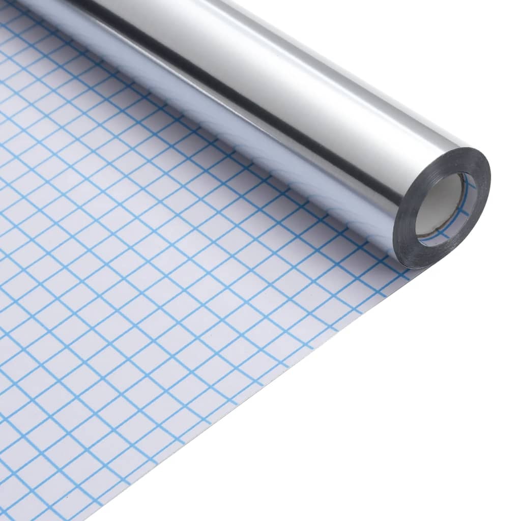 vidaXL Möbelfolien Selbstklebend Silbern 90x500 cm PET