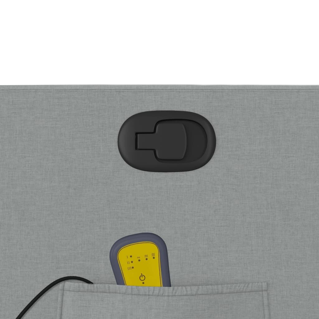 vidaXL Massage-Relaxsessel, hellgrauer Stoff