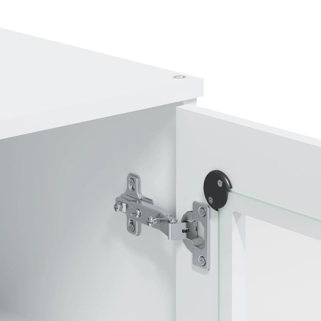 vidaXL Highboard VIKEN Weiß 80x40x190 cm Massivholz Kiefer