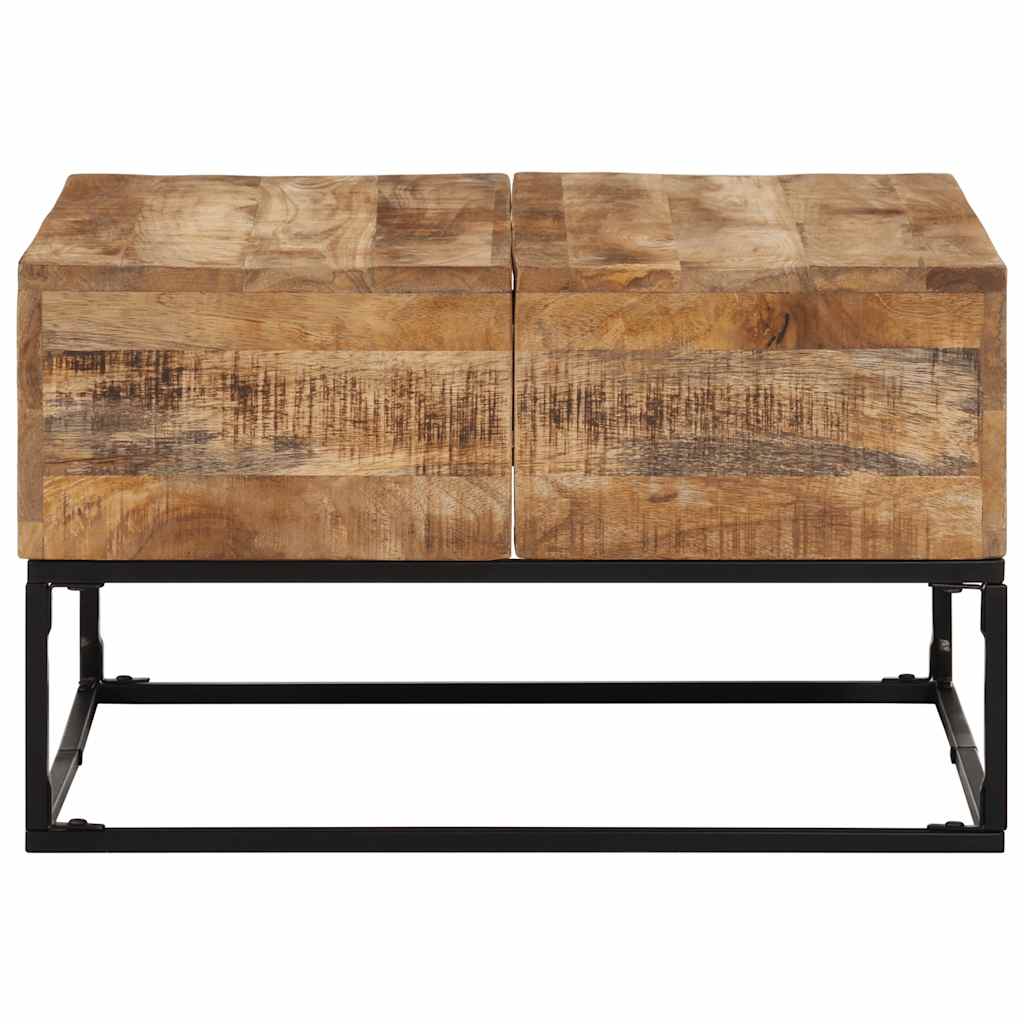 vidaXL Couchtisch 68x68x41 cm Raues Mangoholz