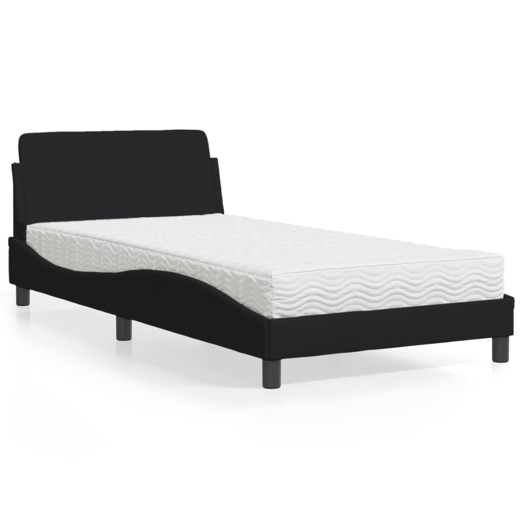 vidaXL Bett mit Matratze "Dover" Hellgrau 80x200 cm Stoff