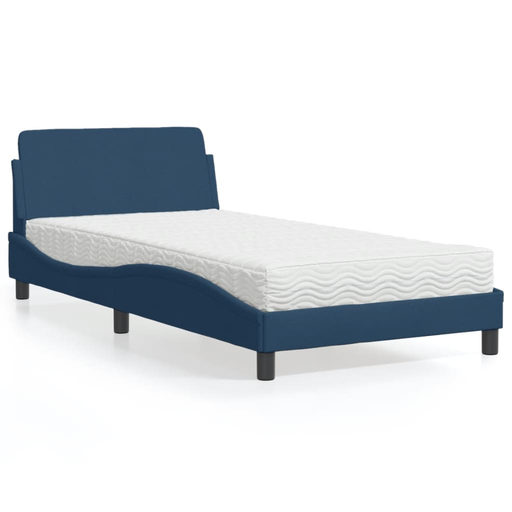 vidaXL Bett mit Matratze "Dover" Hellgrau 80x200 cm Stoff