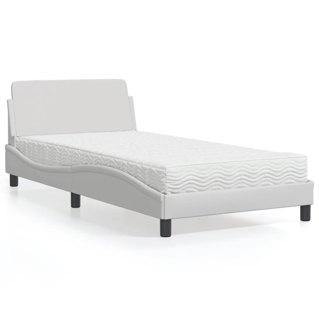 vidaXL Bett mit Matratze "Dover" Schwarz 80x200 cm Kunstleder