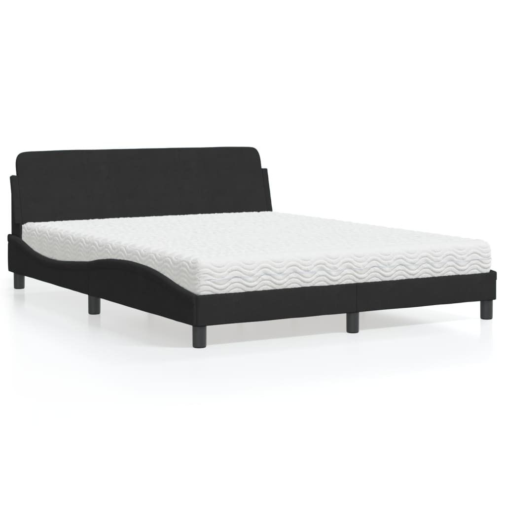 vidaXL Bett mit Matratze "Dover" Hellgrau 80x200 cm Samt