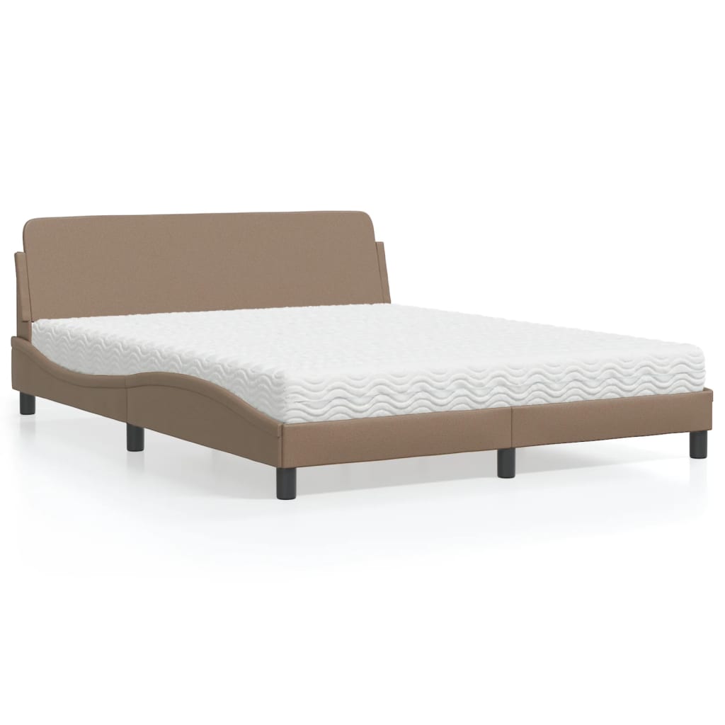 vidaXL Bett mit Matratze "Dover" Schwarz 80x200 cm Kunstleder