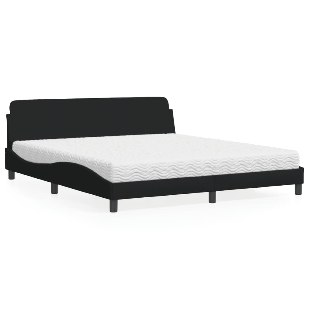 vidaXL Bett mit Matratze "Dover" Hellgrau 80x200 cm Stoff