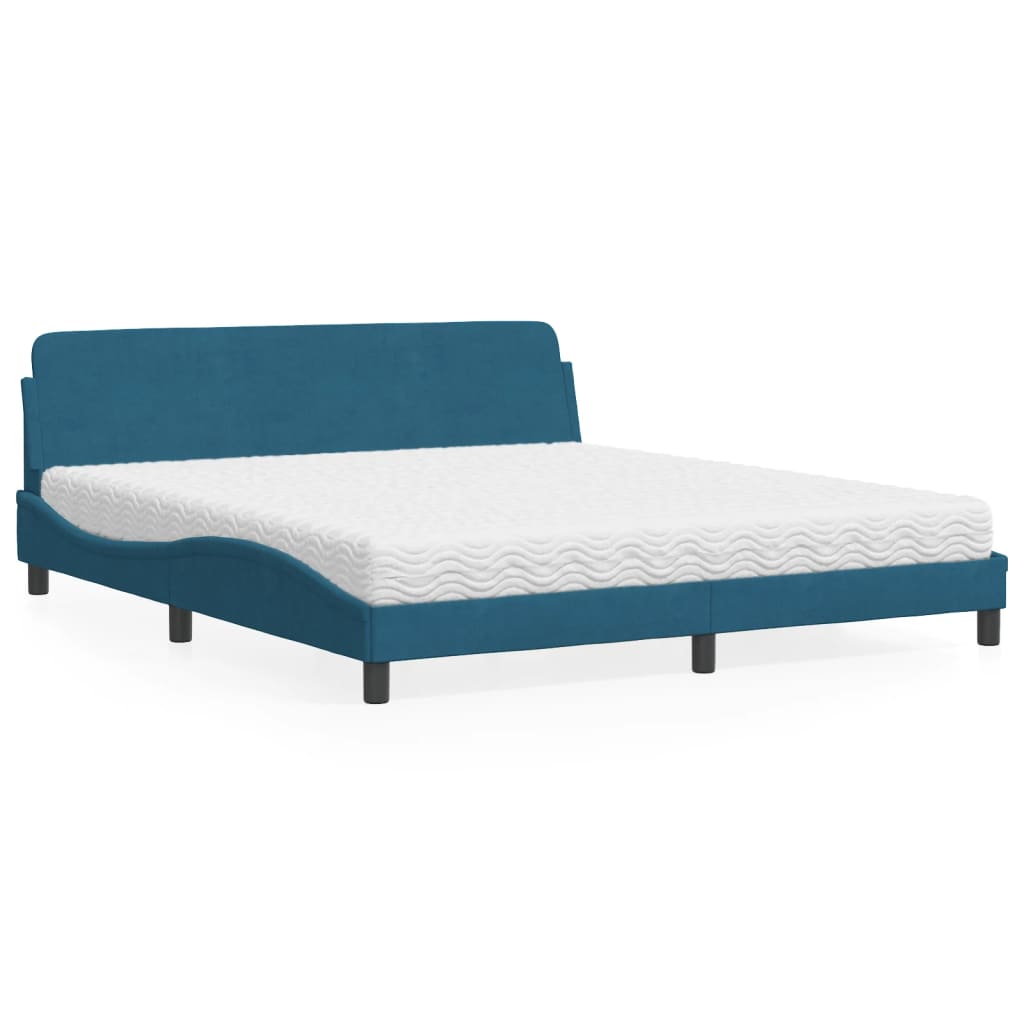 vidaXL Bett mit Matratze "Dover" Hellgrau 80x200 cm Samt