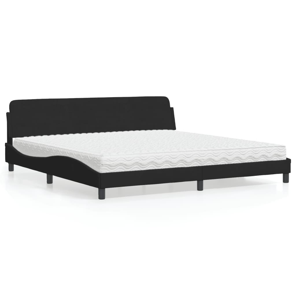 vidaXL Bett mit Matratze "Dover" Hellgrau 80x200 cm Samt
