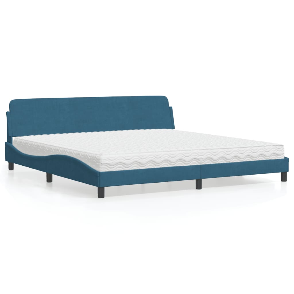vidaXL Bett mit Matratze "Dover" Hellgrau 80x200 cm Samt