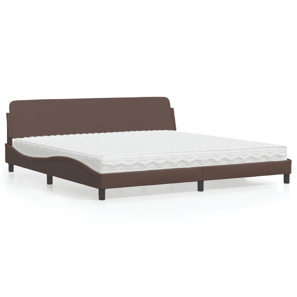 vidaXL Bett mit Matratze "Dover" Schwarz 80x200 cm Kunstleder