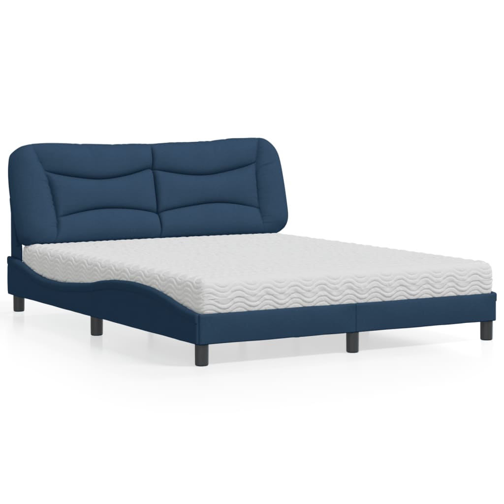 vidaXL Bett mit Matratze "Hvar" Hellgrau 80x200 cm Stoff