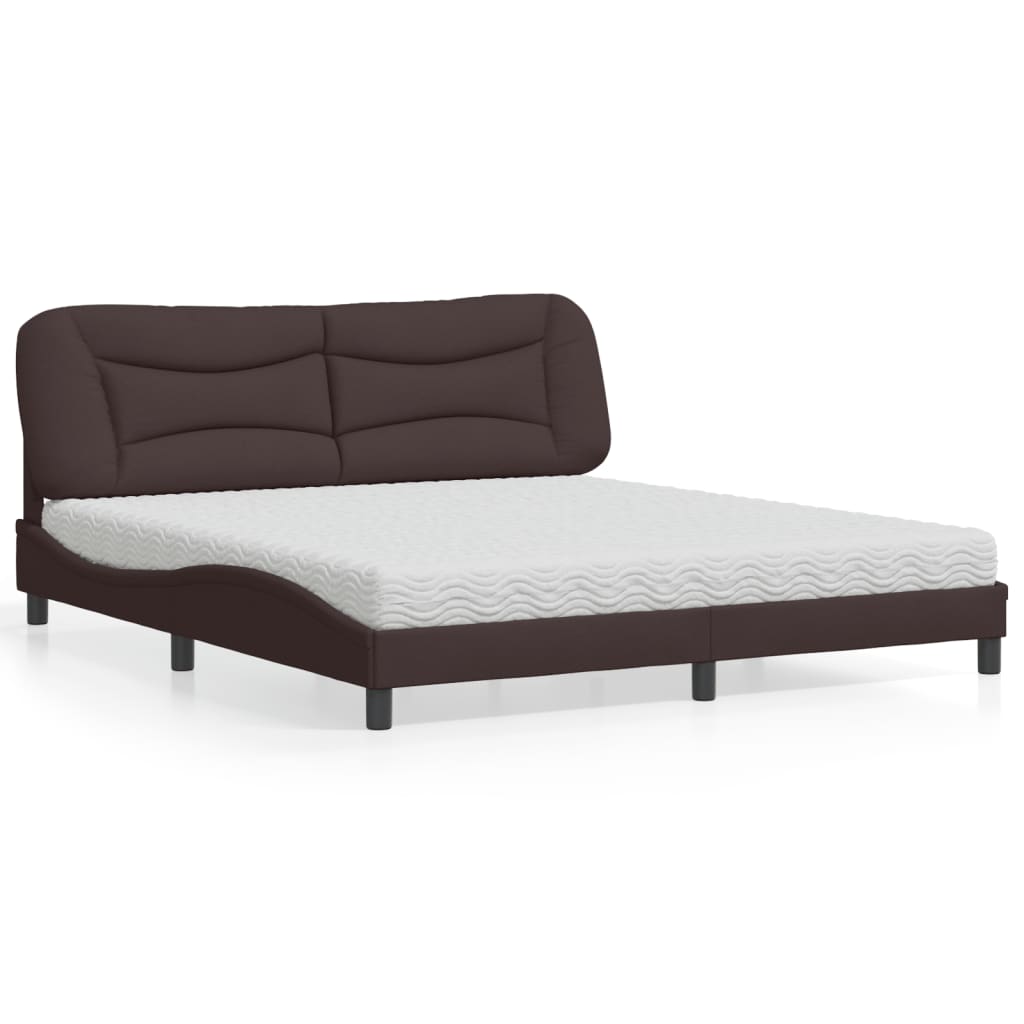 vidaXL Bett mit Matratze "Hvar" Hellgrau 80x200 cm Stoff