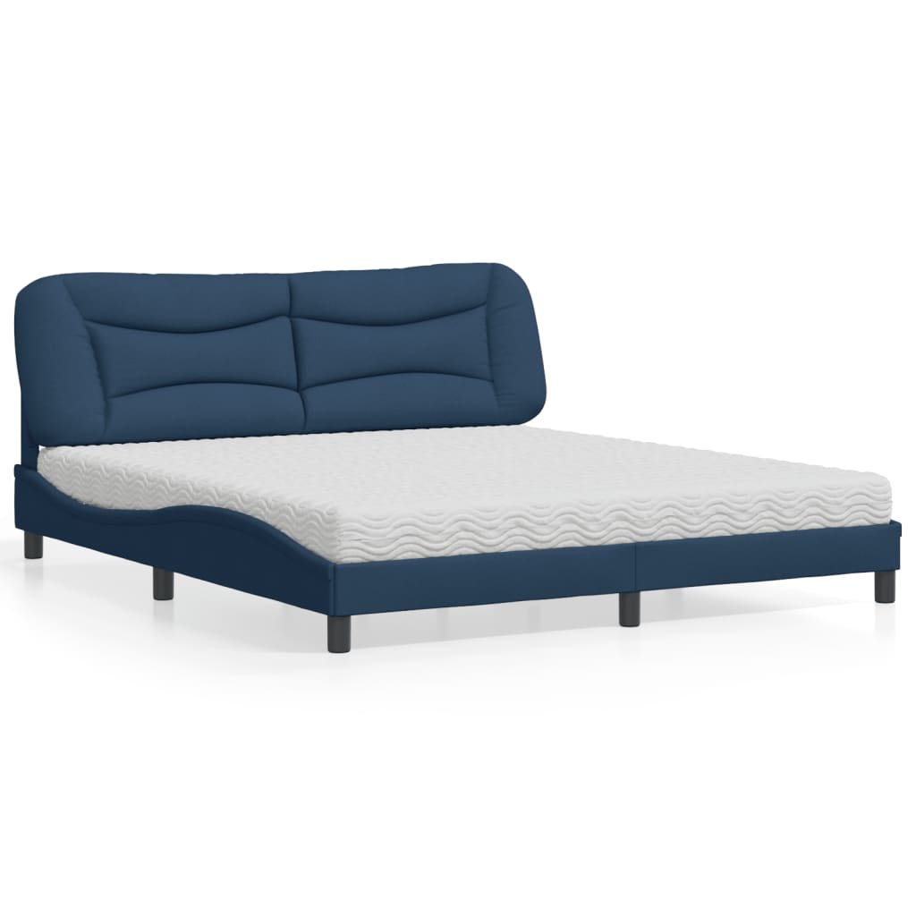 vidaXL Bett mit Matratze "Hvar" Hellgrau 80x200 cm Stoff