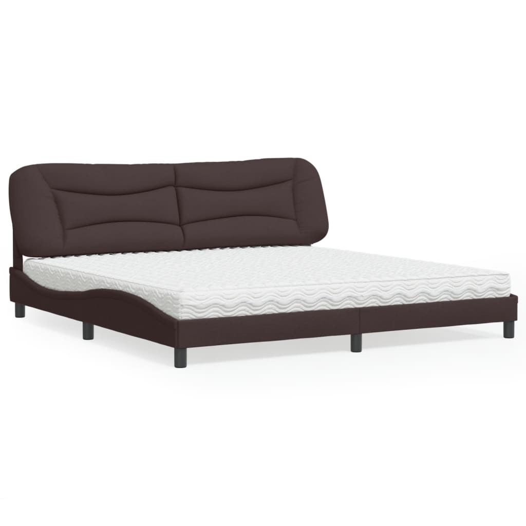 vidaXL Bett mit Matratze "Hvar" Hellgrau 80x200 cm Stoff