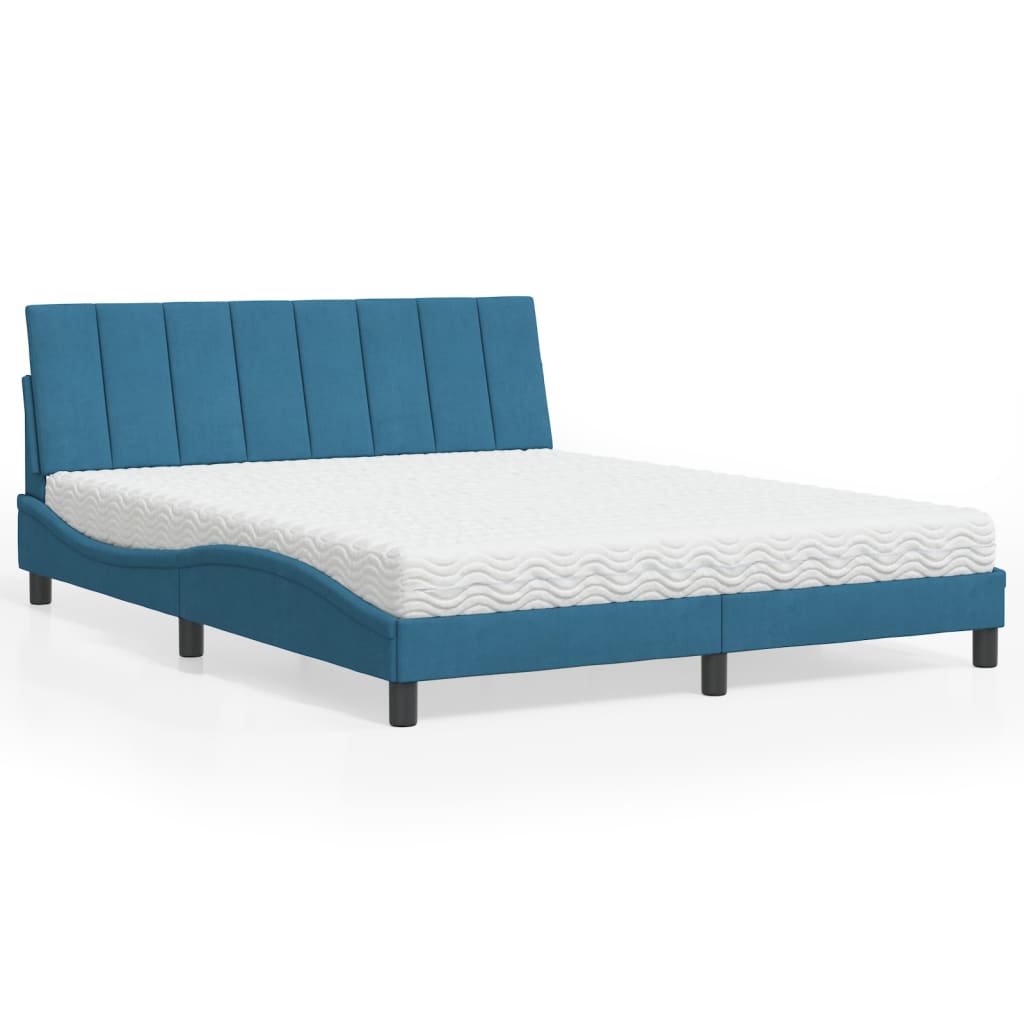 vidaXL Bett mit Matratze "Hanko" Hellgrau 80x200 cm Samt