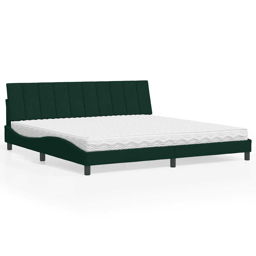 vidaXL Bett mit Matratze "Hanko" Hellgrau 80x200 cm Samt