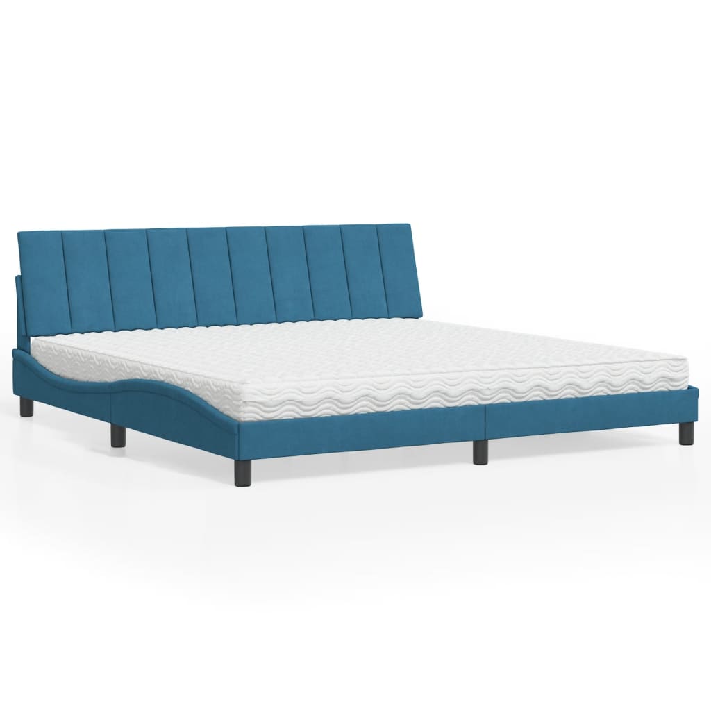 vidaXL Bett mit Matratze "Hanko" Hellgrau 80x200 cm Samt