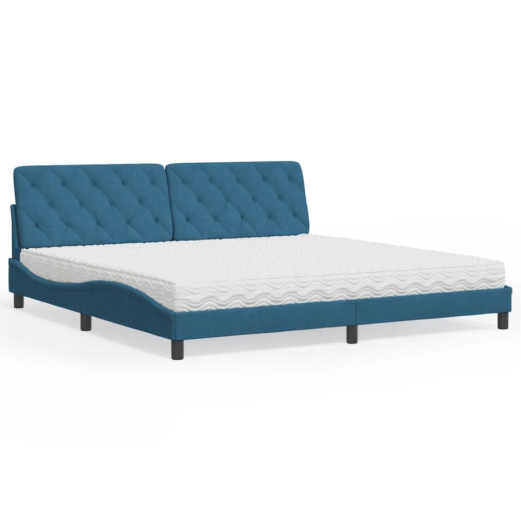 vidaXL Bett mit Matratze Hellgrau 80x200 cm Samt