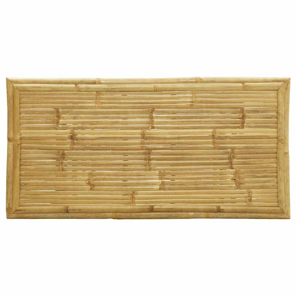 vidaXL 5-tlg. Bistro-Set Klappbar mit Cremeweißen Kissen Bambus