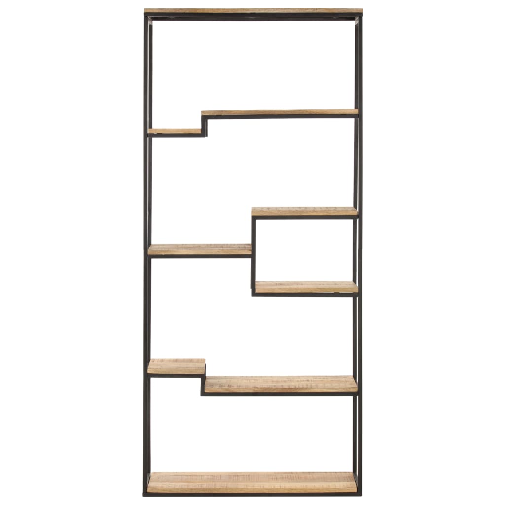 vidaXL Bücherregal 80x30x180 cm Raues Mangoholz