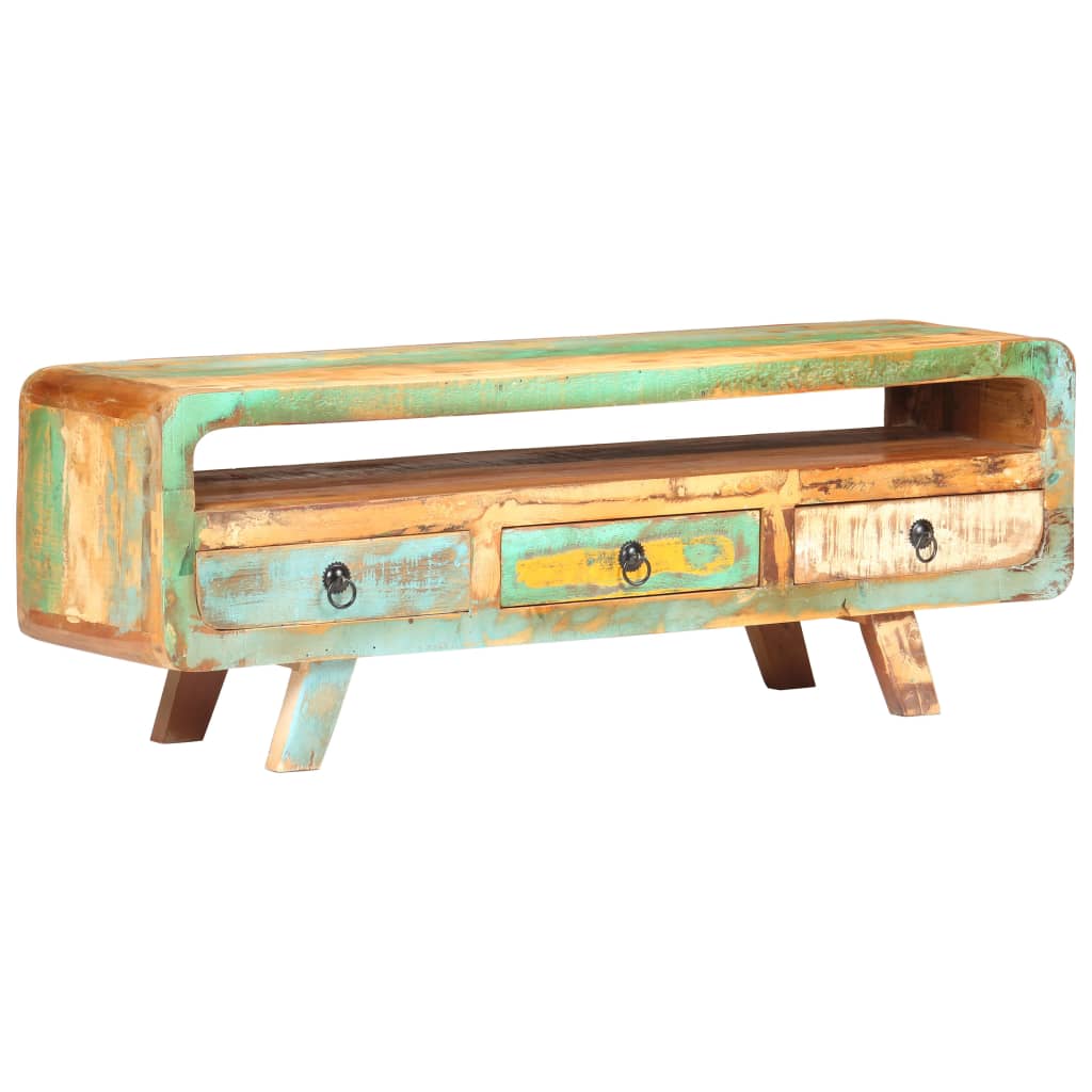 vidaXL TV-Schrank 117x30x41 cm Altholz Massiv