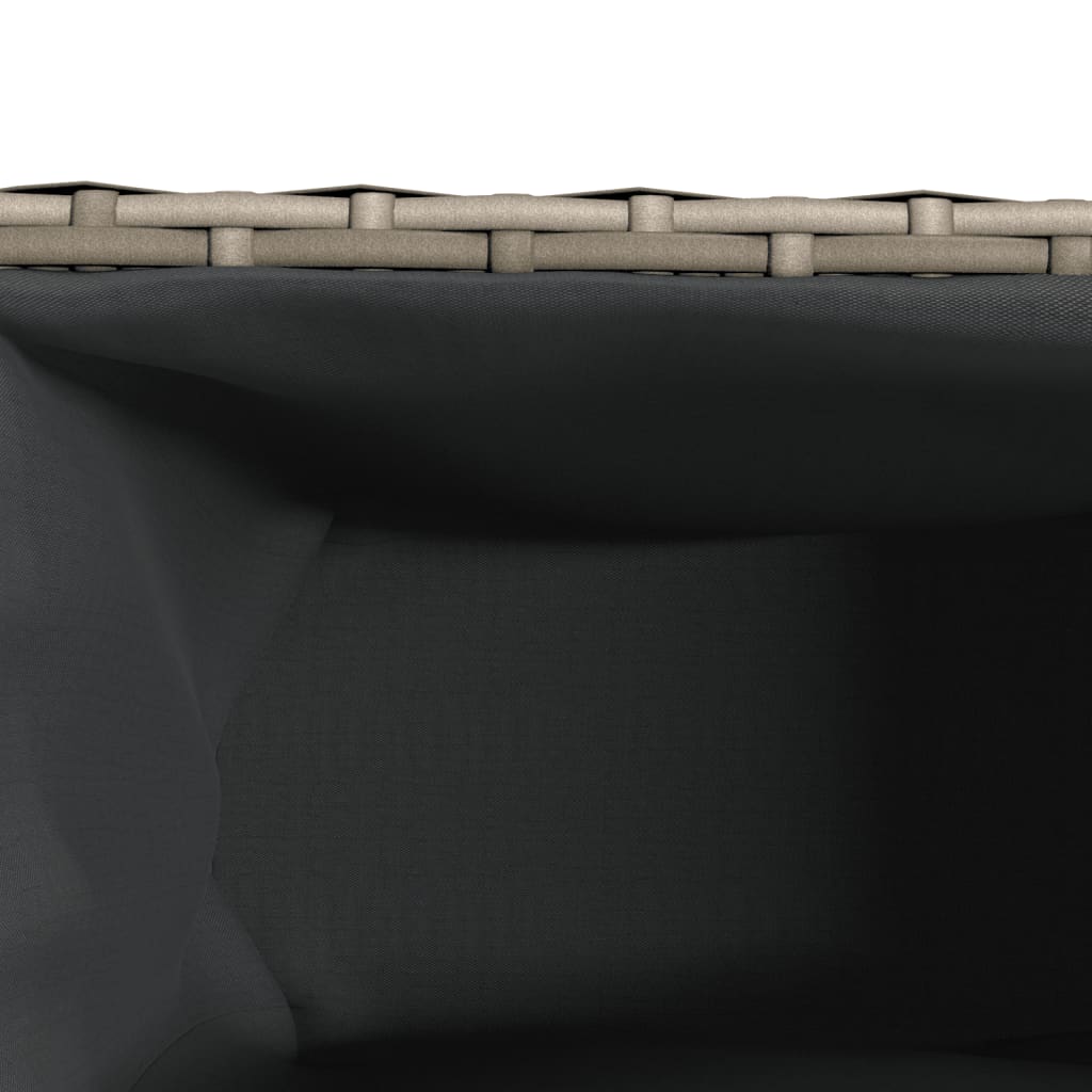 vidaXL Pflanzkübel mit 2 Töpfen 2 Stk. Grau 90x20x40 cm Poly Rattan