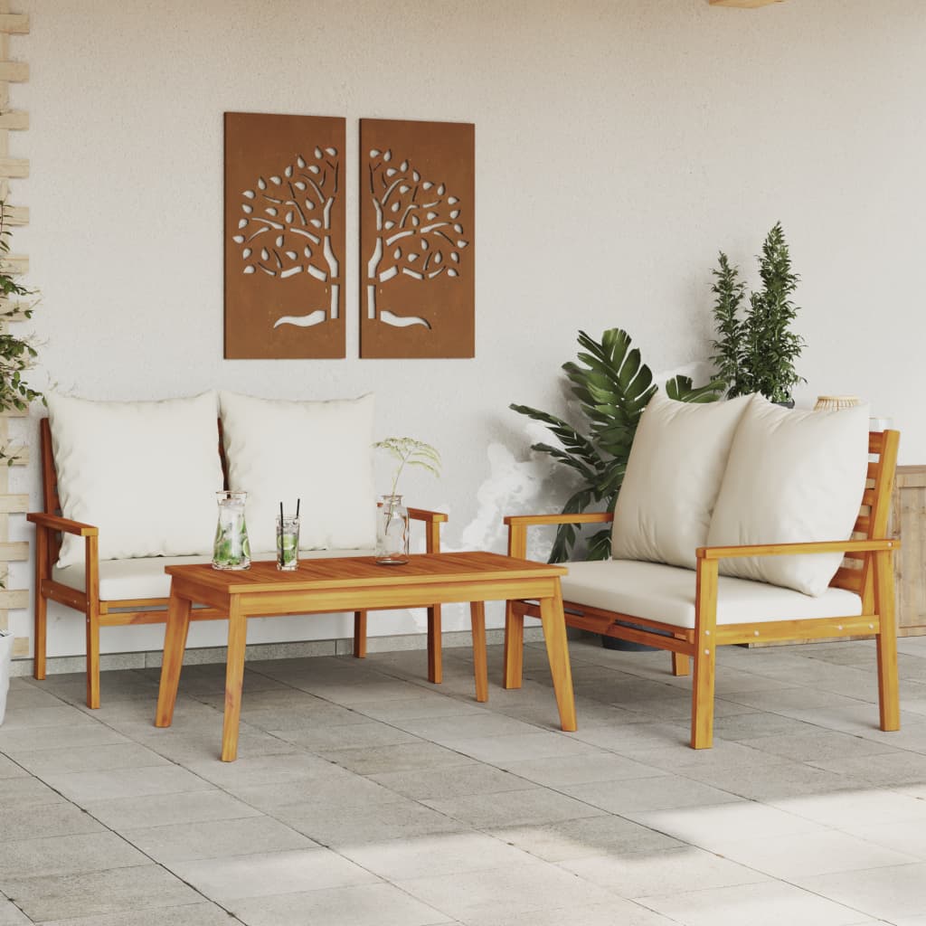 vidaXL 4-tlg. Garten-Lounge-Set Massivholz Akazie