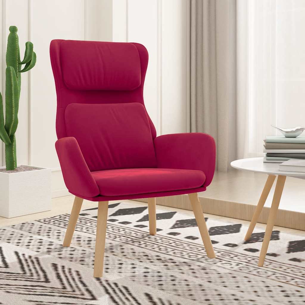 vidaXL Relaxsessel mit Hocker Rosa Samt