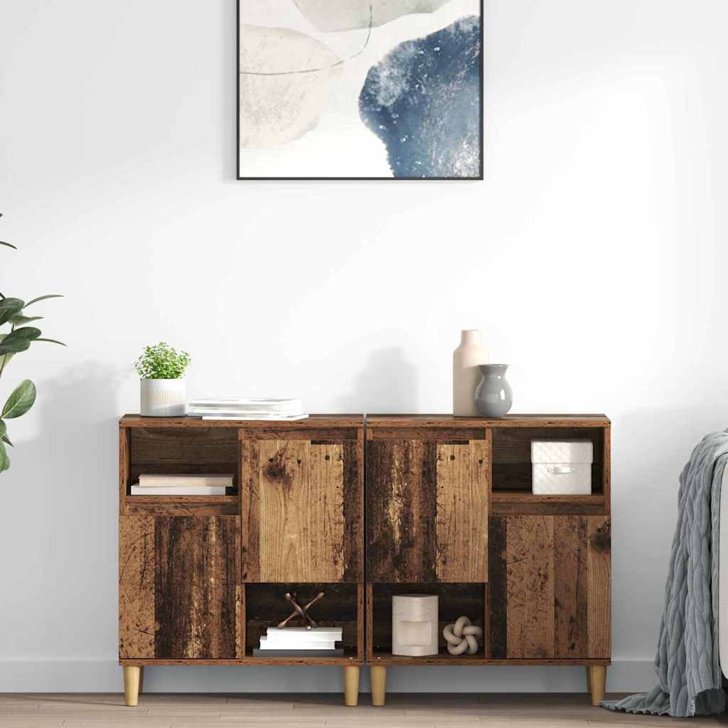 vidaXL Sideboards 2 Stk. Weiß 60x35x70 cm Holzwerkstoff