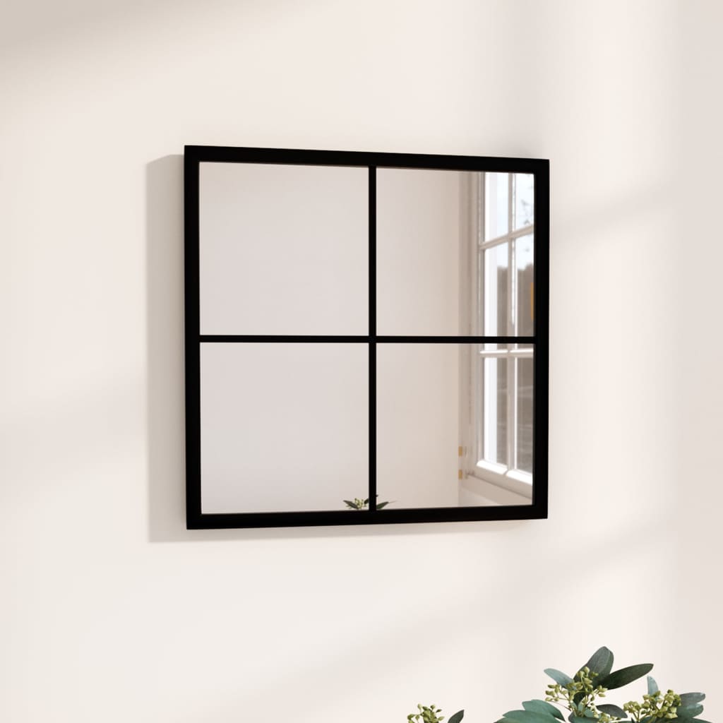 vidaXL Wandspiegel 2 Stk. Schwarz 80x60 cm Metall